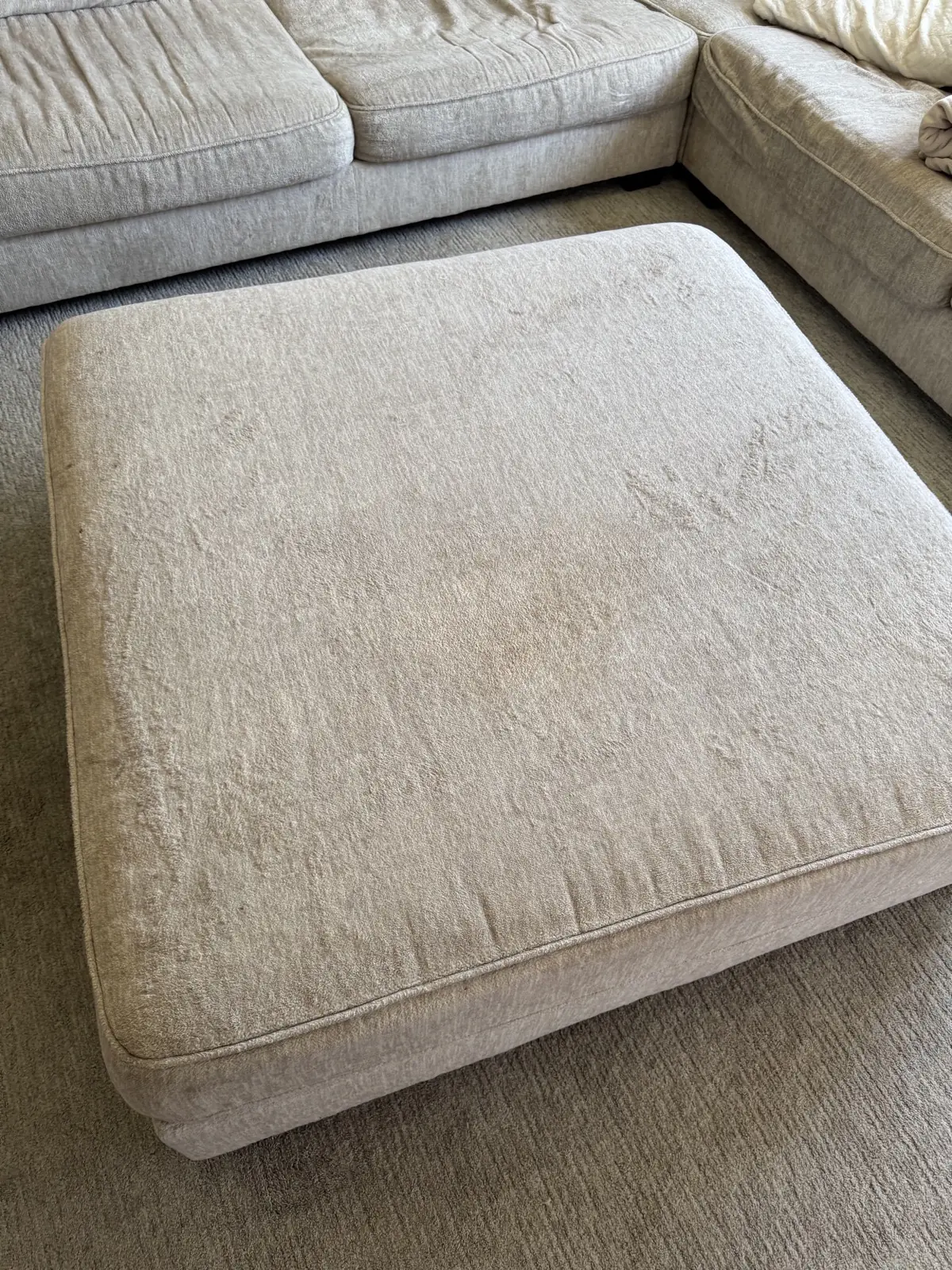Ottoman — before cleaning